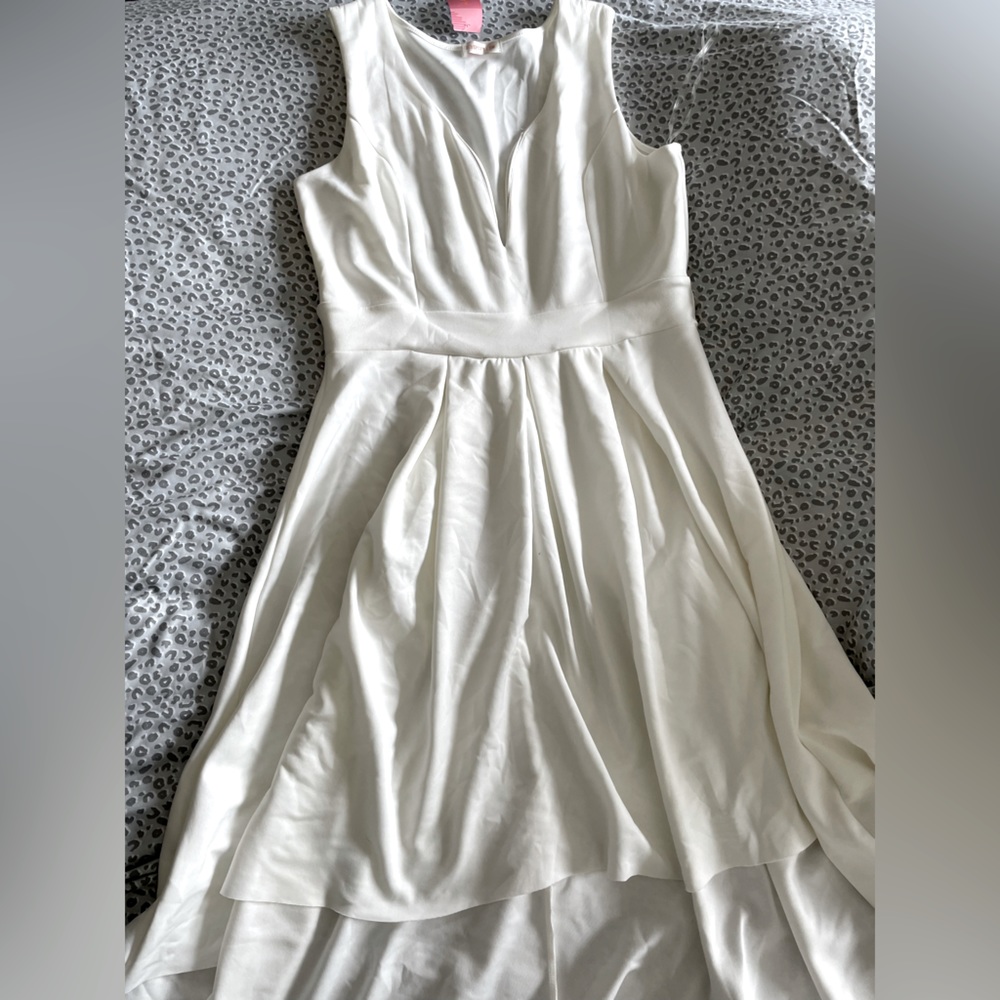 Debshops White size 2x Hi-Low Dress NWT